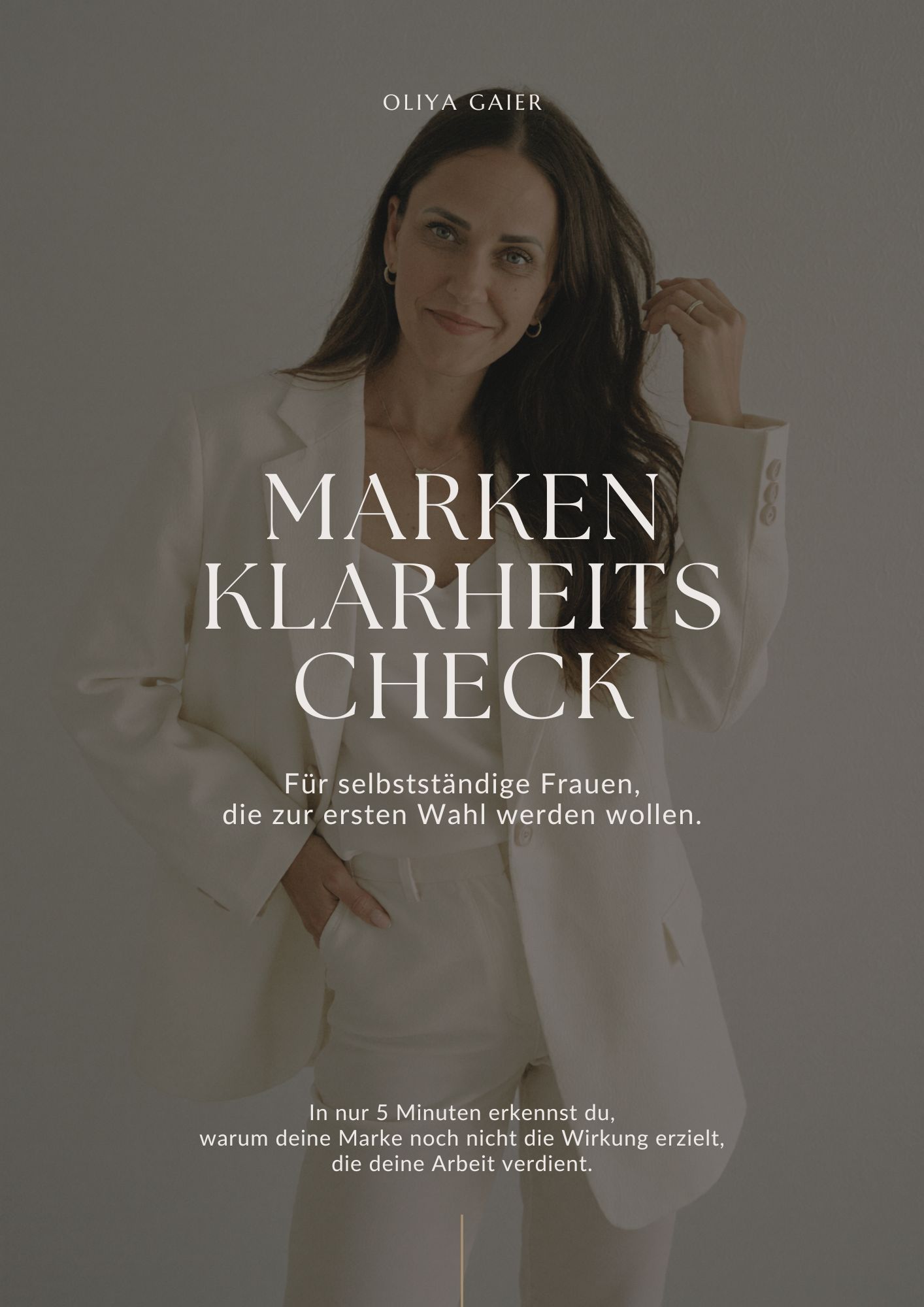 Der Marken-Klarheits-Check, geöffnet auf einem Tablet